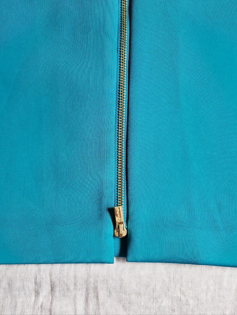 Calvin Klein Teal Sheath Sleeveless Dress With V-Neck Full Zipper Size 4 - Picture 15 of 16
